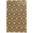 Linon Jute Soumak Hand Woven Hemp 8'x11' Rug in Beige and Slate