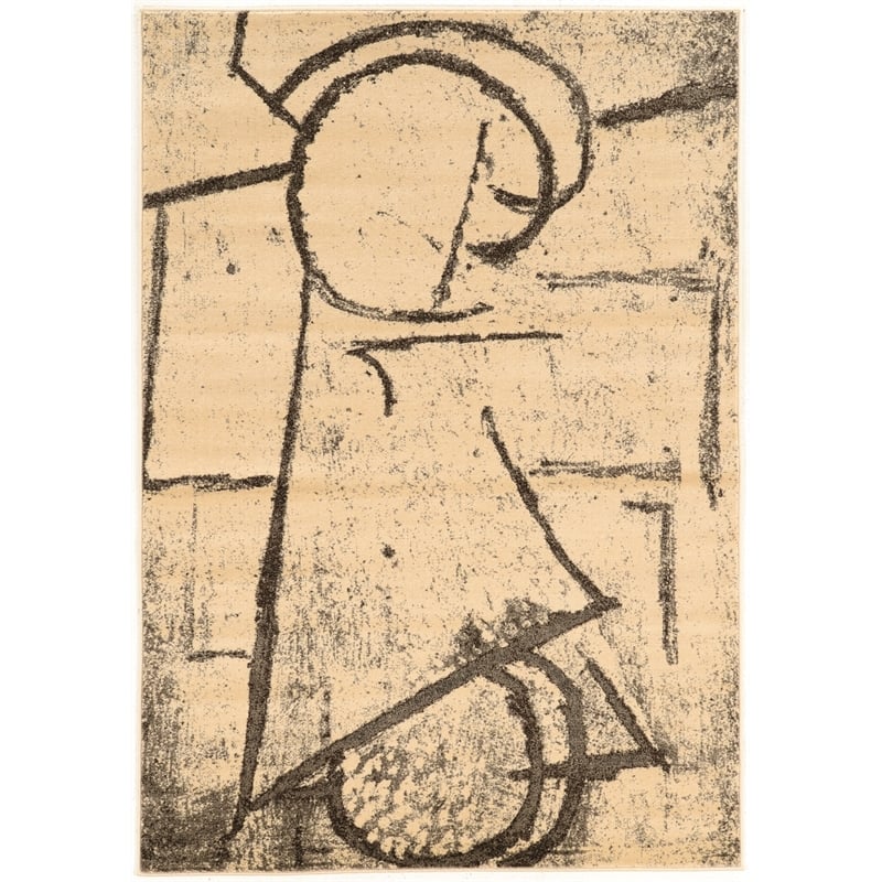 Linon Masters Dial Power Loomed Polypropylene 5'x7'6