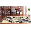 Linon Aspire Hatch Hand Tufted Wool 8'x11' Rug in Ivory