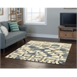 Linon Aspire Triangle Hand Tufted Wool 5'x8' Rug in Ivory