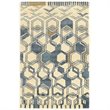 Linon Aspire Triangle Hand Tufted Wool 8'x11' Rug in Ivory