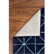 Linon Aspire Triangle Hand Tufted Wool 8'x11' Rug in Navy
