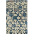 Linon Aspire Triangle Hand Tufted Wool 8'x11' Rug in Light Blue