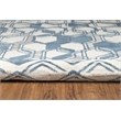 Linon Aspire Triangle Hand Tufted Wool 8'x11' Rug in Light Blue