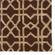 Linon Aspire X's Hand Tufted Wool 5'x8' Rug in Brown