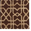 Linon Aspire X's Hand Tufted Wool 8'x11' Rug in Brown