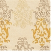 Linon Aspire Damask Hand Tufted Wool 8'x11' Rug in Ivory
