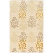 Linon Aspire Damask Hand Tufted Wool 8'x11' Rug in Ivory