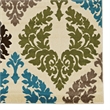 Linon Claremont Damask Power Loomed Polypropylene 8'x10' Rug in Ivory