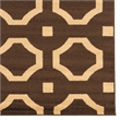 Linon Claremont Octagon Power Loomed Polypropylene 8'x10' Rug in Brown