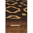 Linon Claremont Octagon Power Loomed Polypropylene 8'x10' Rug in Brown