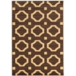 Linon Claremont Octagon Power Loomed Polypropylene 8'x10' Rug in Brown