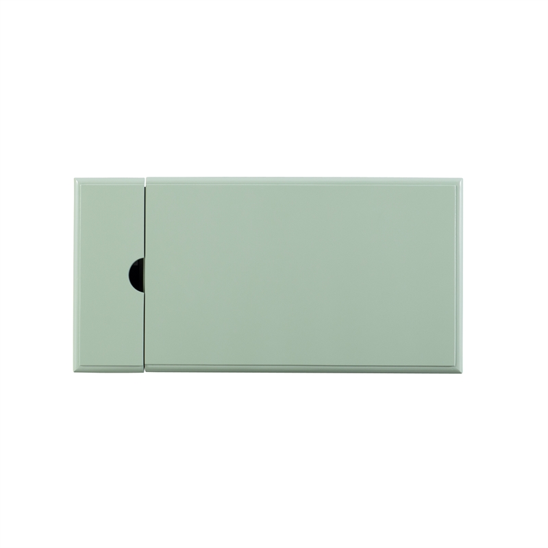 Linon Bartow Multi Function Storage Accent Table USB Charging in Aqua Blue Wood