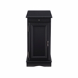 Linon Bartow Multi Function Storage Accent Table Charging Station in Black Wood