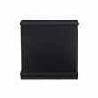 Linon Bartow Multi Function Storage Accent Table Charging Station in Black Wood