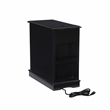 Linon Bartow Multi Function Storage Accent Table Charging Station in Black Wood