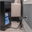 Linon Bartow Multi Function Storage Accent Table Charging Station in Black Wood