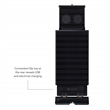 Linon Bartow Multi Function Storage Accent Table Charging Station in Black Wood