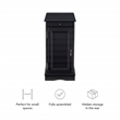 Linon Bartow Multi Function Storage Accent Table Charging Station in Black Wood
