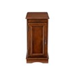Linon Bartow Multi Function Storage Side Table Charging Station in Hazelnut Wood