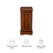 Linon Bartow Multi Function Storage Side Table Charging Station in Hazelnut Wood