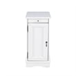 Linon Bartow Multi Function Storage Accent Table Charging Station in White Wood