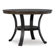 Linon Franklin Wood and Metal Round Dining Table in Rustic Umber Brown