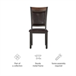 Linon Franklin Metal Faux Leather Dining Chairs in Rustic Umber Brown (Set of 2)
