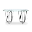 Magnussen Lenox Square Octagonal Console Table in Nickel