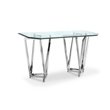 Magnussen Lenox Square Octagonal Console Table in Nickel