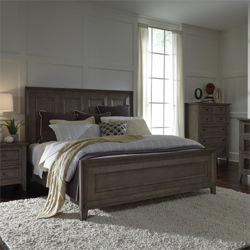 Magnussen Talbot King Panel Bed In Driftwood