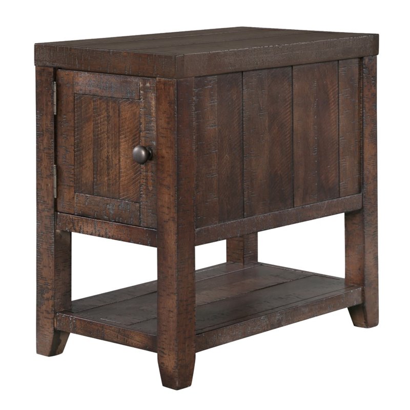 Magnussen Caitlyn Wood End Table in Distressed Natural