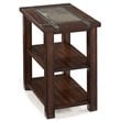 Magnussen Roanoke Wood End Table in Cherry and Slate