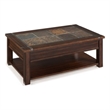Magnussen Roanoke Wood Lift Top Coffee Table in Cherry and Slate