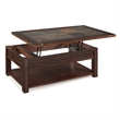 Magnussen Roanoke Wood Lift Top Coffee Table in Cherry and Slate