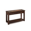 Magnussen Roanoke Wood Console Table in Cherry and slate