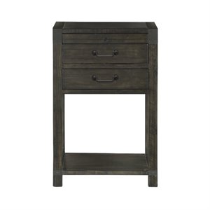 magnussen abington 2 drawer nightstand in weathered charcoal