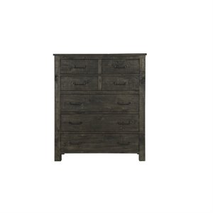 magnussen abington 5 drawer chest in weathered charcoal