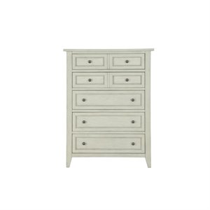 magnussen raelynn 5 drawer chest in weathered white