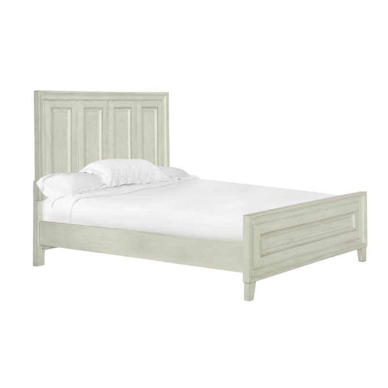 Magnussen Raelynn California King Panel Bed in Weathered White