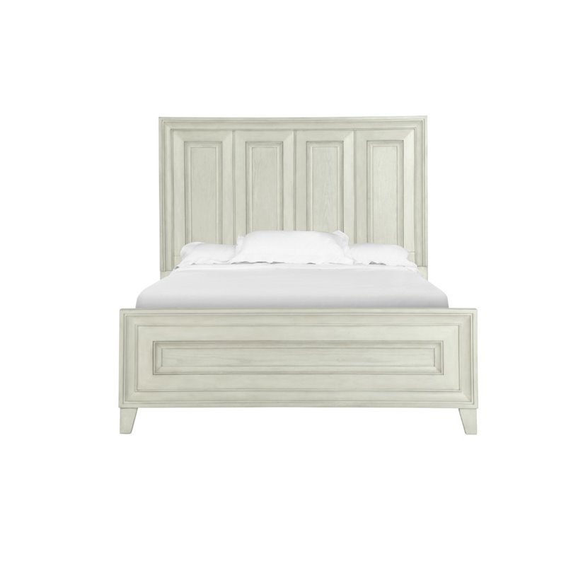 Magnussen Raelynn California King Panel Bed in Weathered White