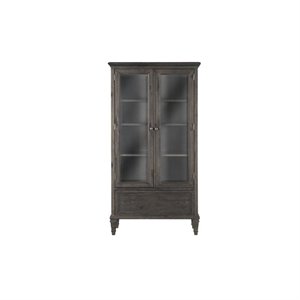 magnussen sutton place curio cabinet in weathered charcoal
