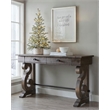 Magnussen Bellamy Solid Wood and Metal Console Table in Peppercorn