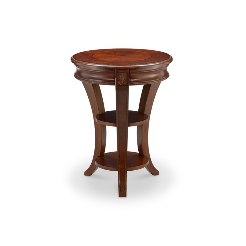 Magnussen Winslet Round Accent End Table In Cherry T4115 35 Magnussen Winslet Round Accent End Table In Cherry