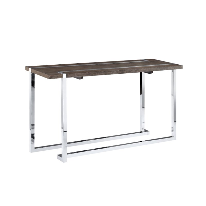 Magnussen Kieran Console Table In Charcoal And Chrome T4215 73 Magnussen Kieran Console Table In Charcoal And Chrome