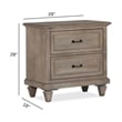 Magnussen Lancaster 2 Drawer Nightstand in Dovetail Gray
