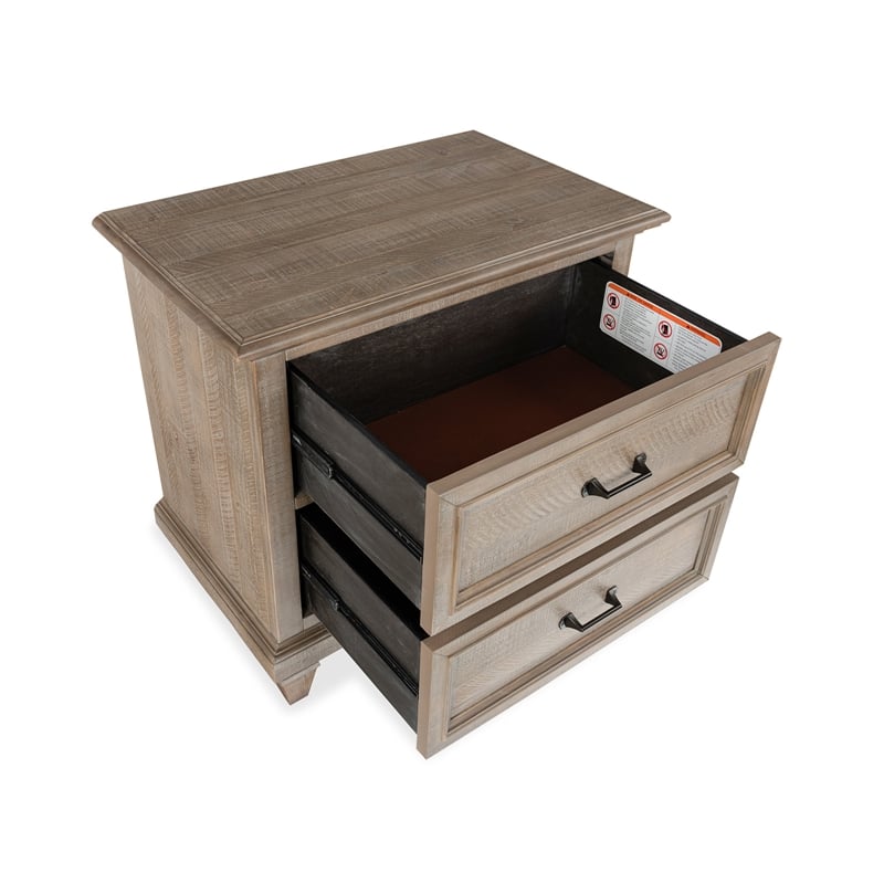 Magnussen Lancaster 2 Drawer Nightstand in Dovetail Gray
