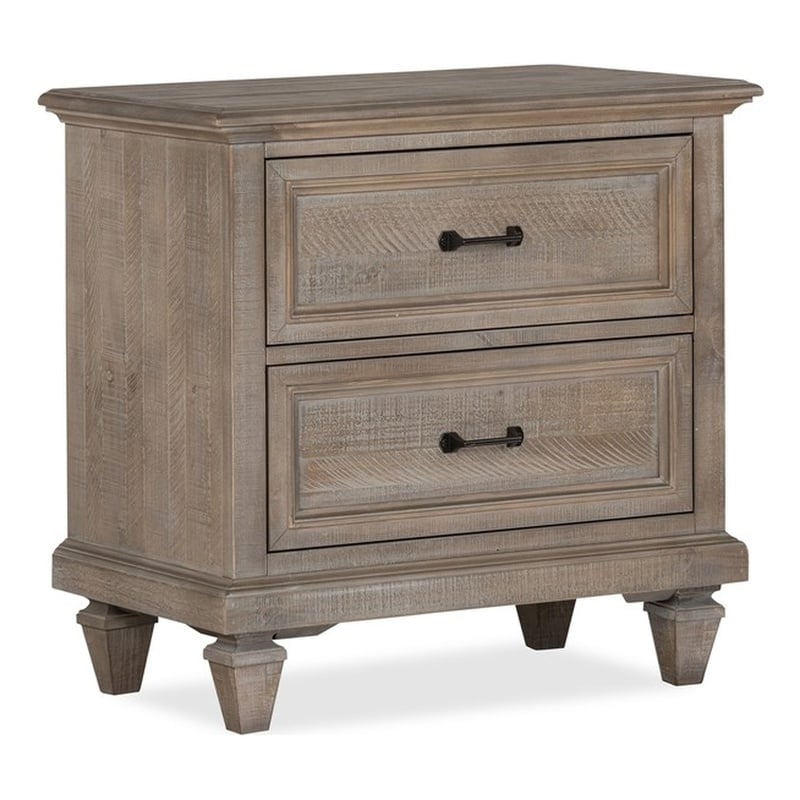 Magnussen Lancaster 2 Drawer Nightstand in Dovetail Gray