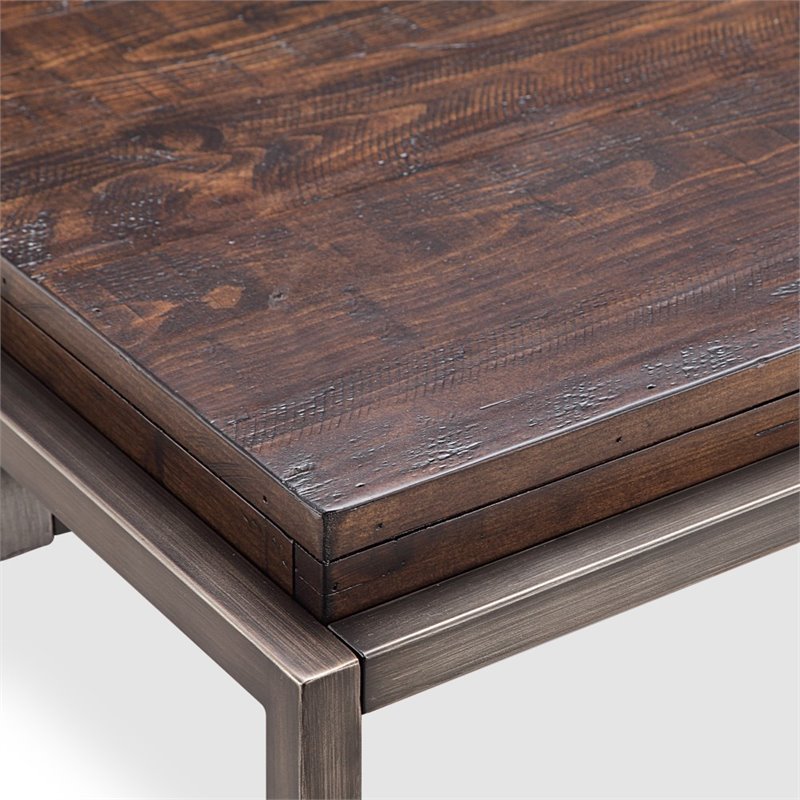 Magnussen Linville Coffee Table In Rustic Pine And Pewter Magnussen Linville Coffee Table In Rustic Pine And Pewter