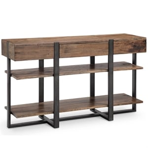 Magnussen Prescott Modern Console Table in Rustic Honey